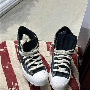 Classic Black High-Top Sneakers size 9.5